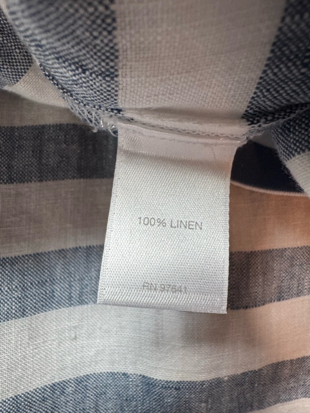 J. Jill Love Linen Seaside Striped Midi Skirt Blue White Button Side Coastal LP - Picture 7 of 9